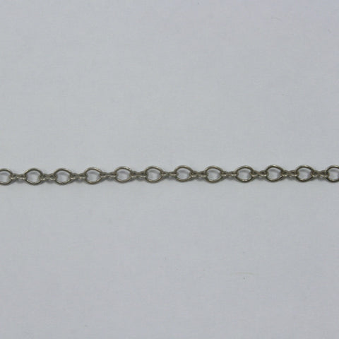 Antique Silver, 3mm Small Oval Links & Bows Chain CC143-General Bead