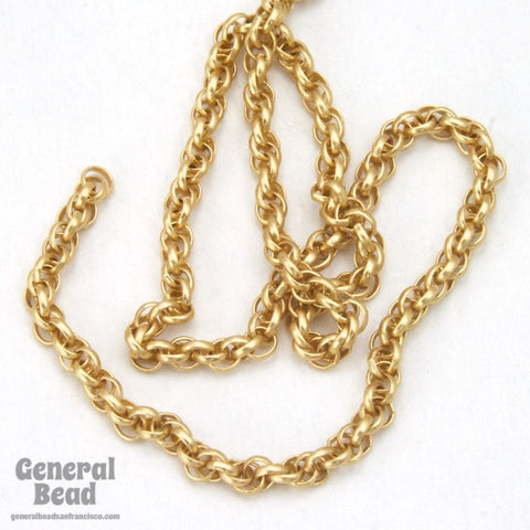 1.6mm Matte Gold Spiral Rope Chain CC259-General Bead