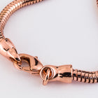 7.5" Bright Copper Finished Snake Chain Bracelet #CC102-General Bead