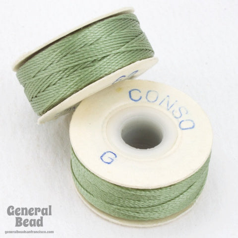Leaf Green Conso Nylon Size G Thread-General Bead
