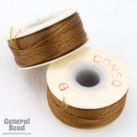 Light Brown Conso Nylon Size G Thread-General Bead