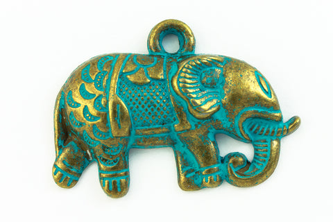 20mm Antique Brass/Patina Elephant Pewter Charm #CHA300-General Bead