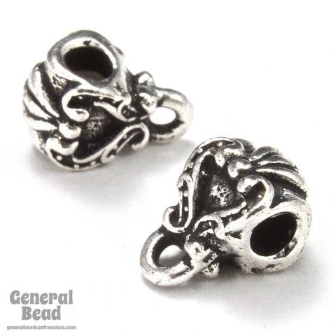 6mm x 10mm Antique Silver Tierracast Pewter Victorian Bail #CKA075-General Bead