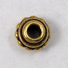 7mm Antique Gold Tierracast Pewter Beaded Bead #CKB003-General Bead