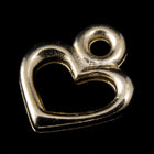 4.5mm x 8.25mm Antique Gold Tierracast Pewter Open Heart Charm #CKB026-General Bead