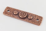39mm Antique Copper Tierracast Spirals & Rivets Link (10 Pcs) #CK496-General Bead