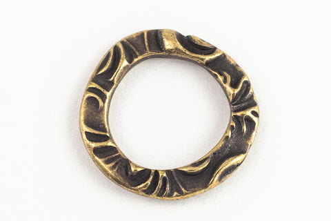 5/8" Antique Brass Tierracast Flora Ring Connector (20 Pcs) #CK508-General Bead