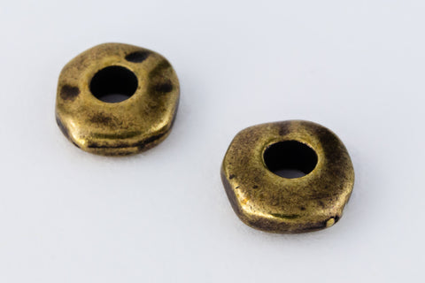 7mm Antique Brass TierraCast Nugget Heishi (50 Pcs) #CK777-General Bead