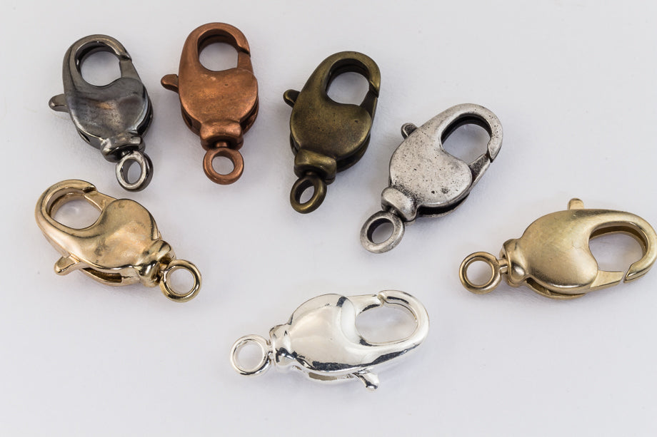 アクセサリー Kisaragi 9mm x 17mm Matte Gunmetal Swivel Lobster Clasp #CLE151 – General Bead