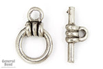 9mm Antique Silver Wrapped Pewter Toggle Clasp #CLB113-General Bead