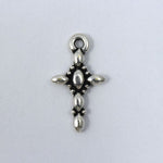 18mm Antique Silver Pewter Cross-General Bead