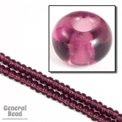 5/0 Transparent Dark Amethyst Czech Seed Bead (40 Gm, 1/2 Kilo) #CSA021-General Bead
