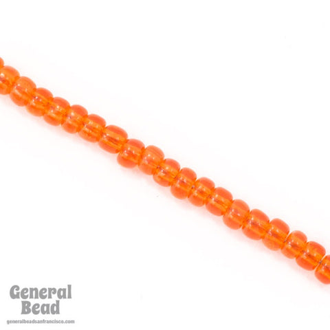 5/0 Transparent Orange Czech Seed Bead (40 Gm, 1/2 Kilo) #CSA054-General Bead