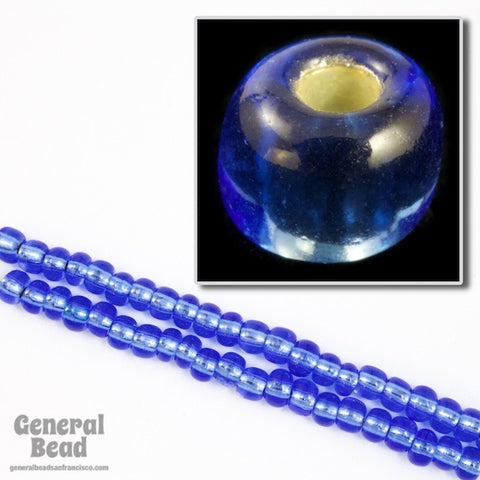 5/0 Silver Lined Sapphire Czech Seed Bead (40 Gm) #CSA057-General Bead