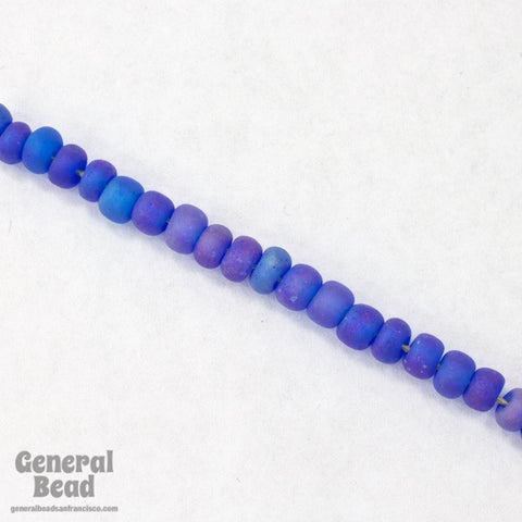 5/0 Matte Transparent Capri Blue AB Czech Seed Bead (20 Gm, 1/2 Kilo) #CSA092-General Bead
