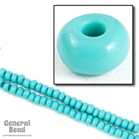 5/0 Opaque Turquoise Czech Seed Bead (40 Gm, 1/2 Kilo) #CSA104-General Bead