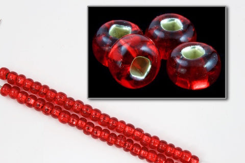8/0 Silver Lined Red Seed Bead (1/2 Kilo) #CSD022