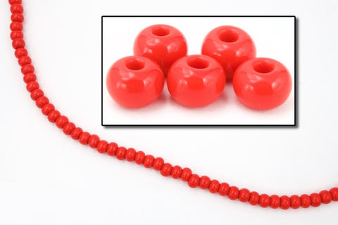 5/0 Opaque Red Czech Seed Bead (40 Gm, 1/2 Kilo) #CSA009-General Bead