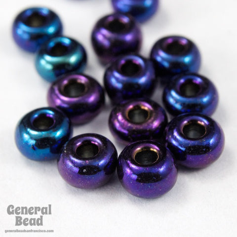 6/0 Metallic Blue Iris Seed Bead (20 Gm, 1/2 Kilo) #CSB069-General Bead