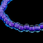 8/0 Purple Lined Aqua Czech Seed Bead (1/2 Kilo) #BL003
