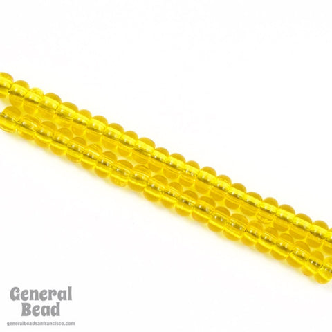 6/0 Transparent Yellow Seed Bead (40 Gm, 1/2 Kilo) #CSB098-General Bead