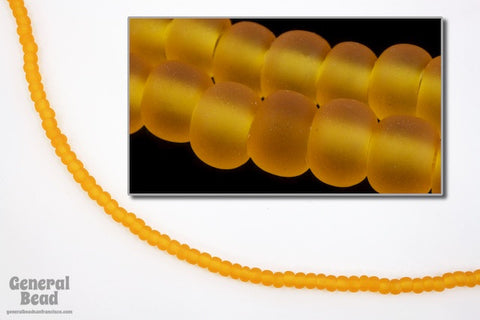 6/0 Matte Transparent Topaz Seed Bead (40 Gm, 1/2 Kilo) #CSB104-General Bead
