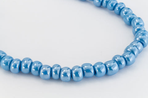 6/0 Luster Opaque Sky Blue Seed Bead (40 Gm, 1/2 Kilo) #CSB113-General Bead