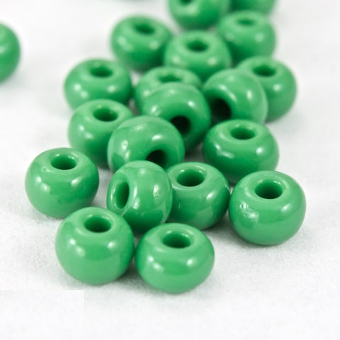 1/0 Opaque Pea Green Czech Seed Bead (1/4 Kilo) Preciosa #53230