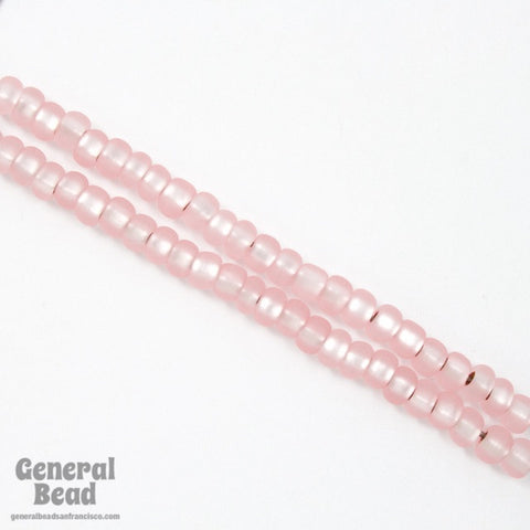6/0 Matte Silver Lined Light Rose Seed Bead (20 Gm, 1/2 Kilo) #CSB132-General Bead