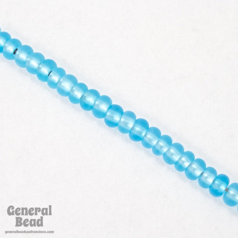 6/0 Semi Matte Silver Lined Aqua Seed Bead (20 Gm, 1/2 Kilo) #CSB189-General Bead