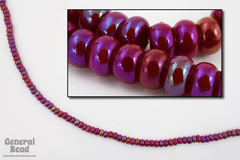 6/0 Opaque Brick Red AB Seed Bead (20 Gm, 1/2 Kilo) #CSB225-General Bead