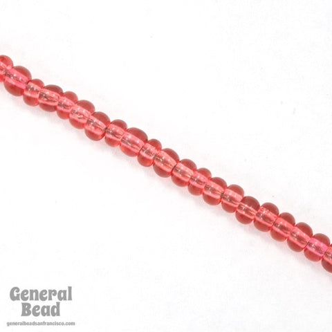 6/0 Transparent Dark Rose Seed Bead (40 Gm, 1/2 Kilo) #CSB231-General Bead