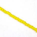 11/0 Matte Silver Lined Yellow Czech Seed Bead (1/2 Kilo) #BL039M