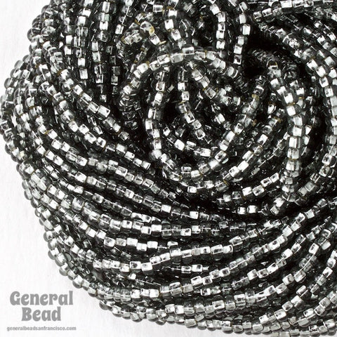 10/0 Silver Lined Black Diamond Czech Seed Bead (10 Gm, Hank, 1/2 Kilo) #CSC002-General Bead