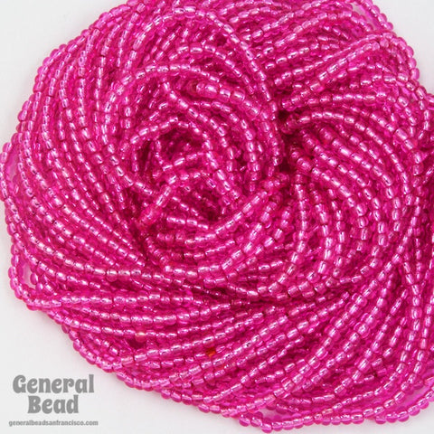 10/0 Silver Lined Pink Czech Seed Bead (10 Gm, Hank, 1/2 Kilo) #CSC021-General Bead