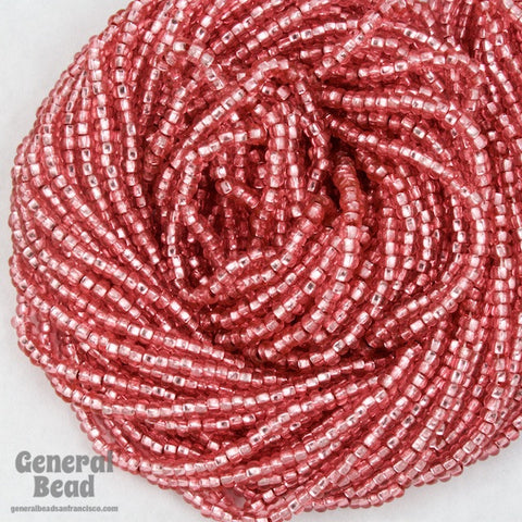 10/0 Silver Lined Old Rose Czech Seed Bead (10 Gm, Hank, 1/2 Kilo) #CSC035-General Bead