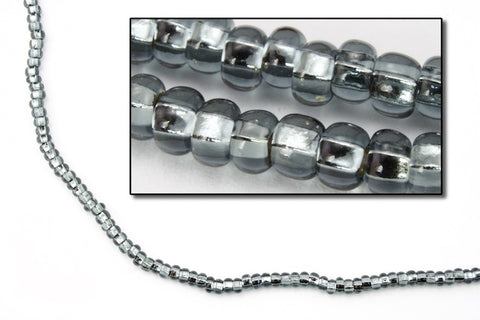 11/0 Silver Lined Black Diamond Czech Seed Bead (1/2 Kilo) Preciosa #47010