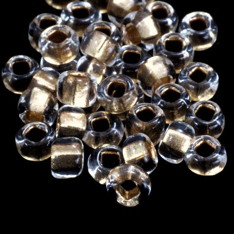11/0 Gold Lined Crystal Czech Seed Bead (10 Gm, Hank, 1/2 Kilo) #CSG373