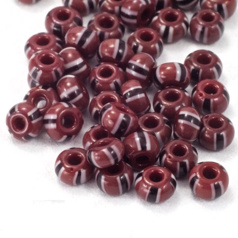 9/0 Mahogany Stripe Czech Seed Bead (1/2 Kilo) Preciosa #93050