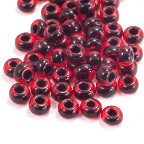 6/0 Black Lined Ruby Seed Bead (20 Gm, 1/2 Kilo) #CSB081-General Bead