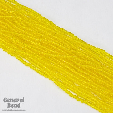 10/0 Transparent Yellow Czech Seed Bead (10 Gm, Hank, 1/2 Kilo) #CSF028-General Bead