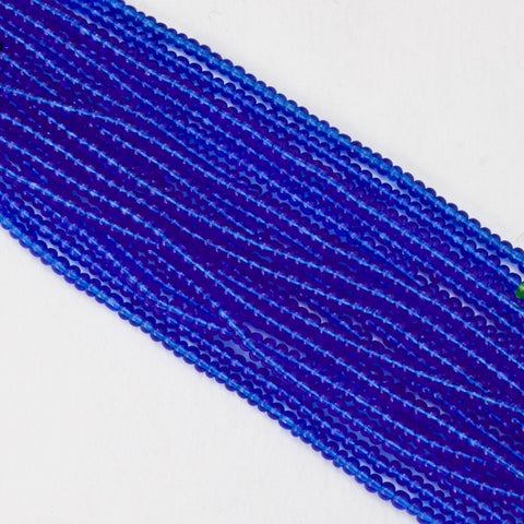 8/0 Transparent Capri Blue Czech Seed Bead (1/2 Kilo) #BL187