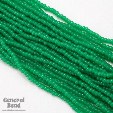 10/0 Opal Green Czech Seed Bead (10 Gm, Hank, 1/2 Kilo) #CSF071-General Bead