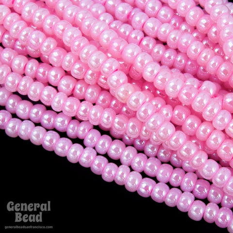 11/0 Pearl Pink Czech Seed Bead (10 Gm, Hank, 1/2 Kilo) #CSG006-General Bead