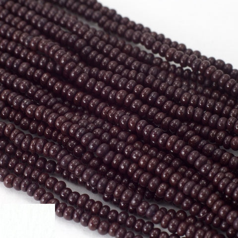 1/0 Opaque Charcoal Brown Czech Seed Bead (1/4 Kilo) Preciosa #13780
