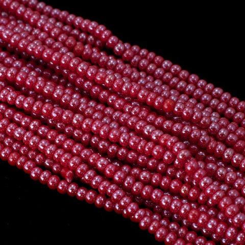 8/0 Luster Red Czech Seed Bead (1/2 Kilo) #BL058
