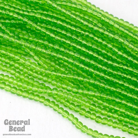 10/0 Transparent Lime Czech Seed Bead (10 Gm, Hank, 1/2 Kilo) #CSF030-General Bead