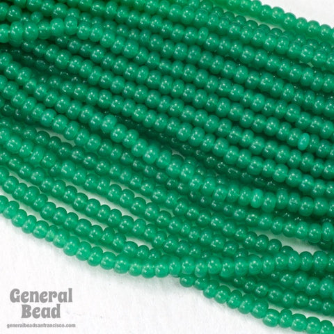 11/0 Opal Green Czech Seed Bead (10 Gm, Hank, 1/2 Kilo) #CSG127-General Bead