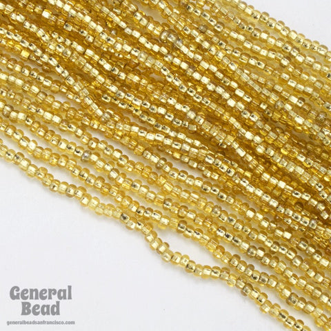 11/0 Silver Lined Light Gold Czech Seed Bead (10 Gm, Hank, 1/2 Kilo) #CSG140-General Bead
