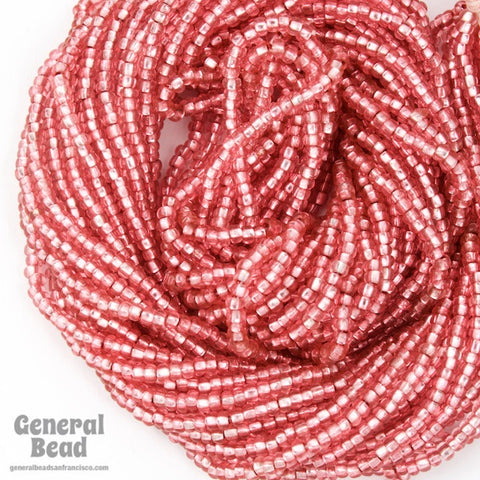 11/0 Silver Lined Old Rose Czech Seed Bead (10 Gm, Hank, 1/2 Kilo) #CSG153-General Bead